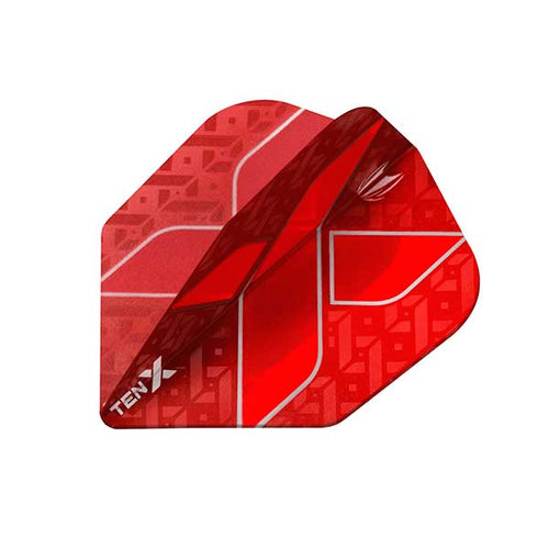 Target TEN-X Dart Flights - Low Drag Anti Deflection - Red