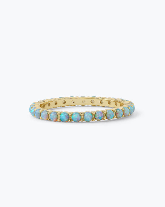Heiress Ring 2mm - Gold|Blue Opal