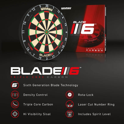 WINMAU - Blade 6 TRIPLE CORE Championship Dartboard - PDC Edition