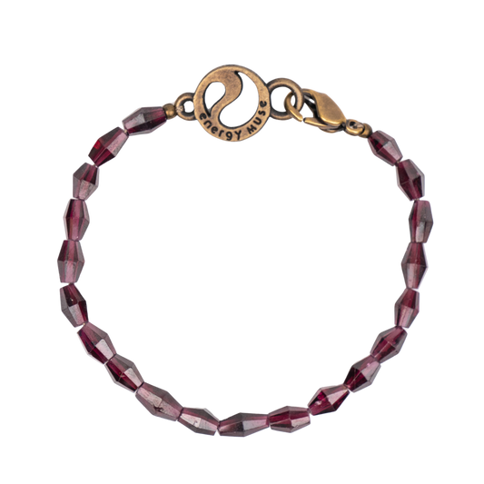 Diamond Red Garnet Bracelet