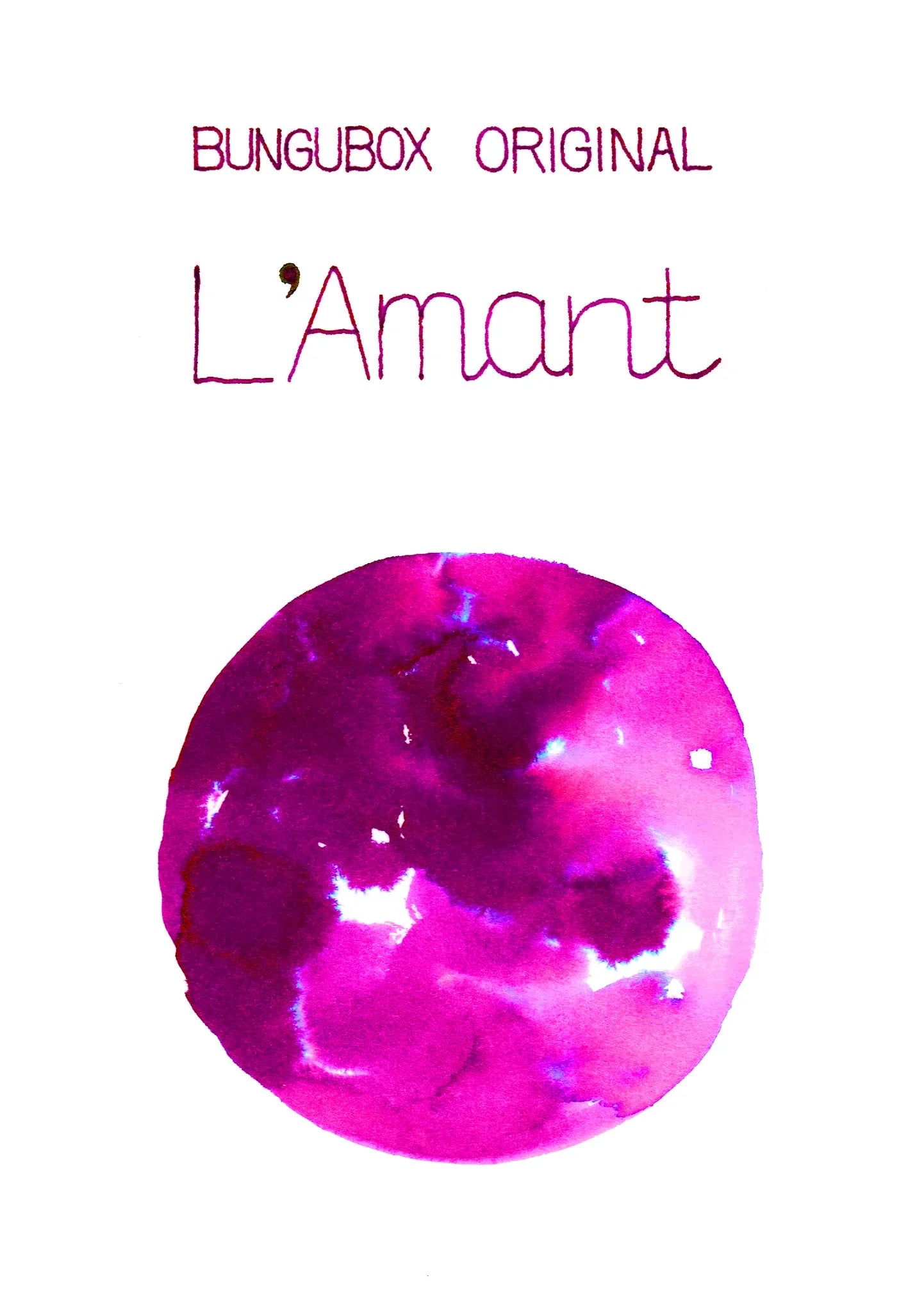 BUNGUBOX Original Ink - Ink tells more - L'Amant
